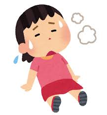 疲れている子供のイラスト（女の子） | かわいいフリー素材集 いらすとや